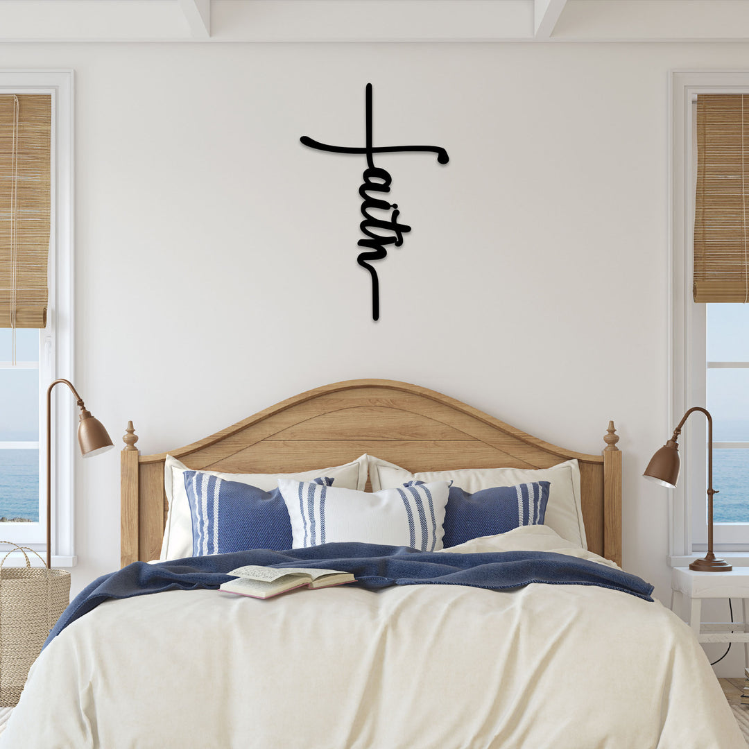 Faith Cross - Metal Wall Art - MetalPlex