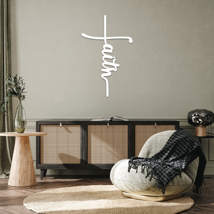 Faith Cross - Metal Wall Art - MetalPlex