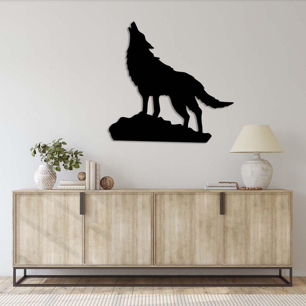 Howling Wolf Alternative - Metal Wall Art - MetalPlex