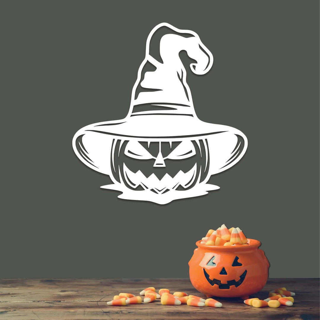 Pumpkin Witch - Metal Wall Art - MetalPlex