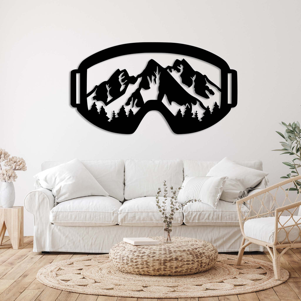 Snow Mountain Goggles - Metal Wall Art - MetalPlex