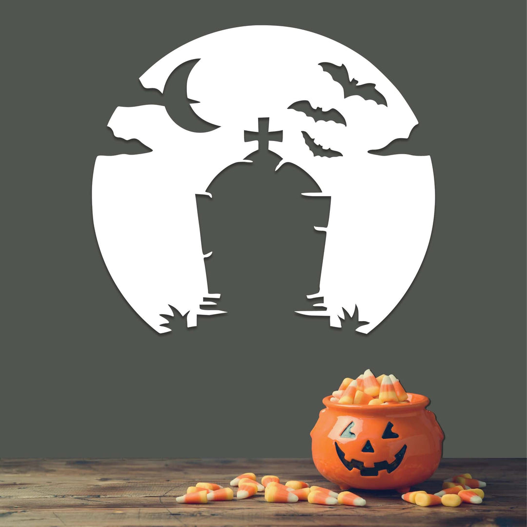 Spooky Tombstone - Metal Wall Art - MetalPlex