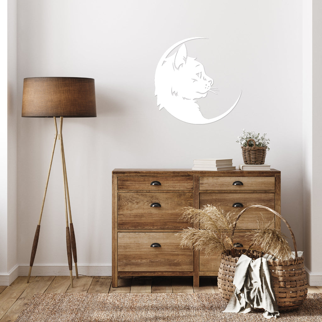 Cat Moon - Metal Wall Art - MetalPlex