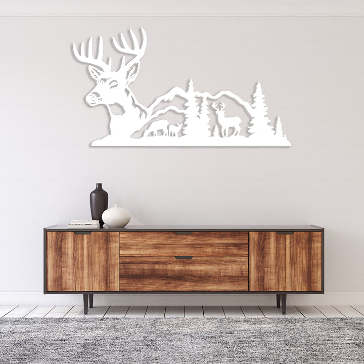 Deer Mountain View - Metal Wall Art - MetalPlex