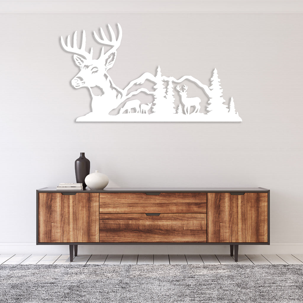 Deer Mountain View - Metal Wall Art - MetalPlex