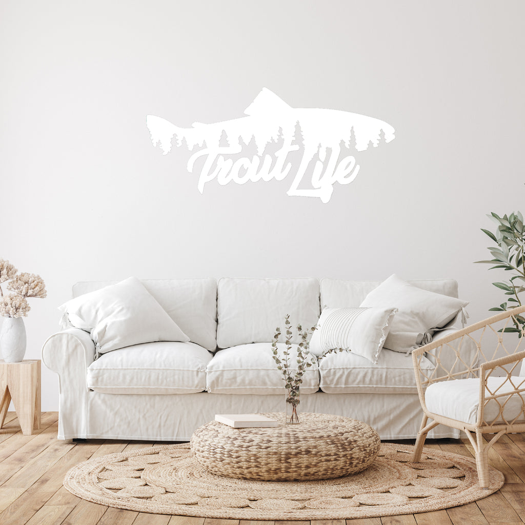 Trout Life Fish Design - Metal Wall Art - MetalPlex