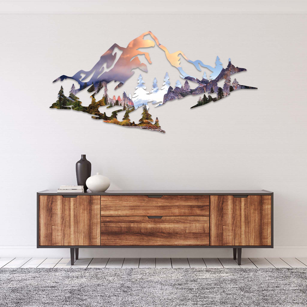 Yosemite Basin Mountain Range View - Metal Wall Art - MetalPlex