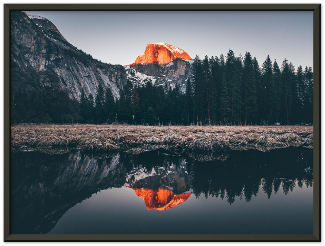 Captivate your space with the breathtaking beauty of the Yosemite Sunset Print from Metalplex. This stunning metal wall art captures the vibrant hues of a Yosemite sunset, bringing nature&